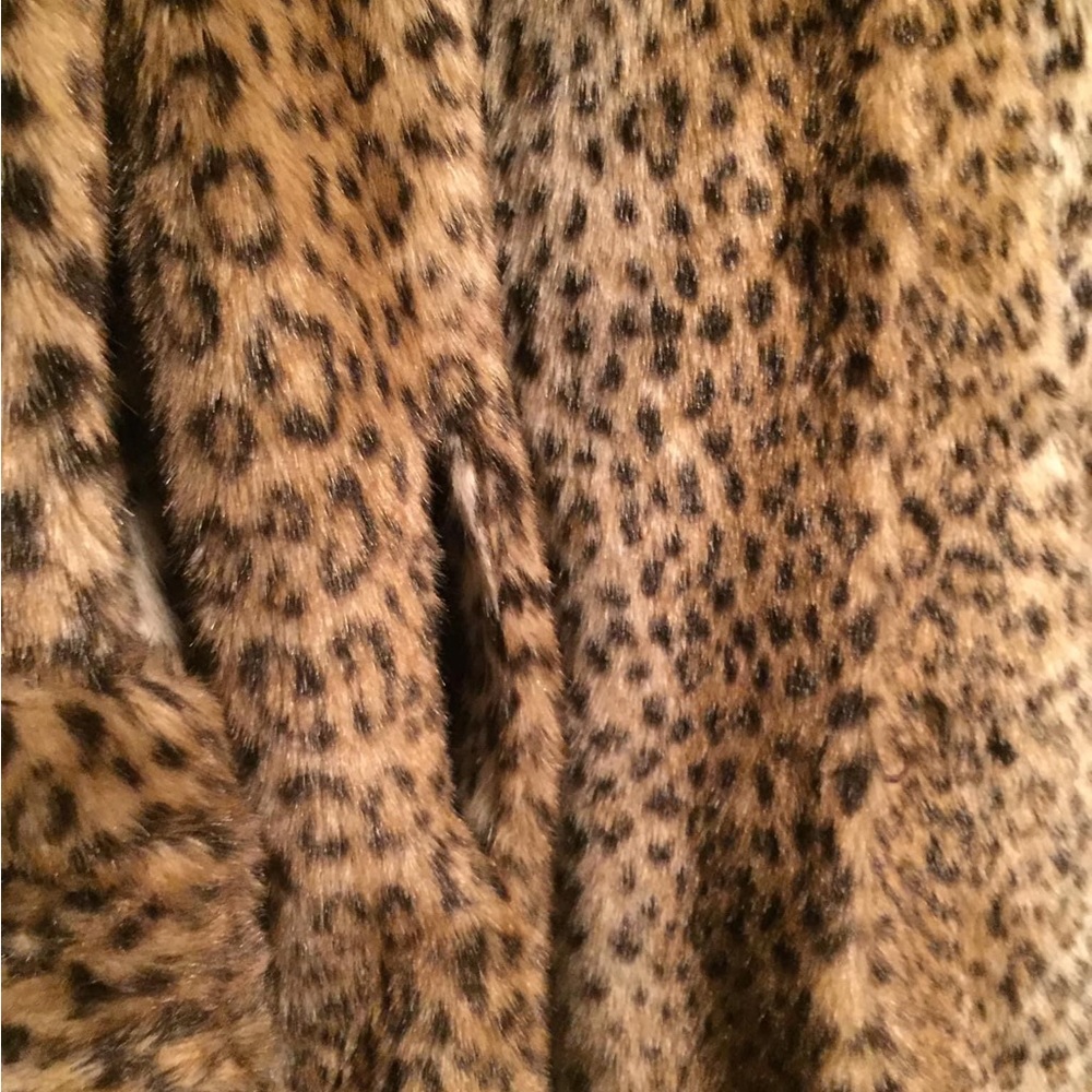 5543 Pamela McCoy Faux Leopard Fur Coat Full Length - Medium Super Soft CLEAN - Picture 11 of 11